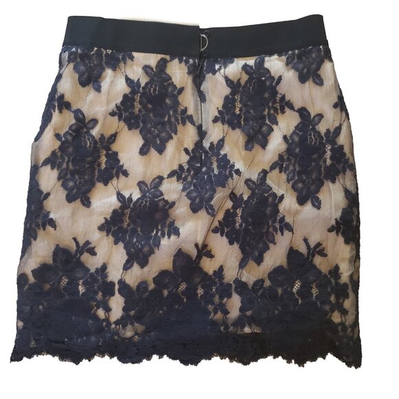 Phillip Lim 3.1 Skirt Navy Wool Lace Illusion Mini 8 - Picture 4 of 7